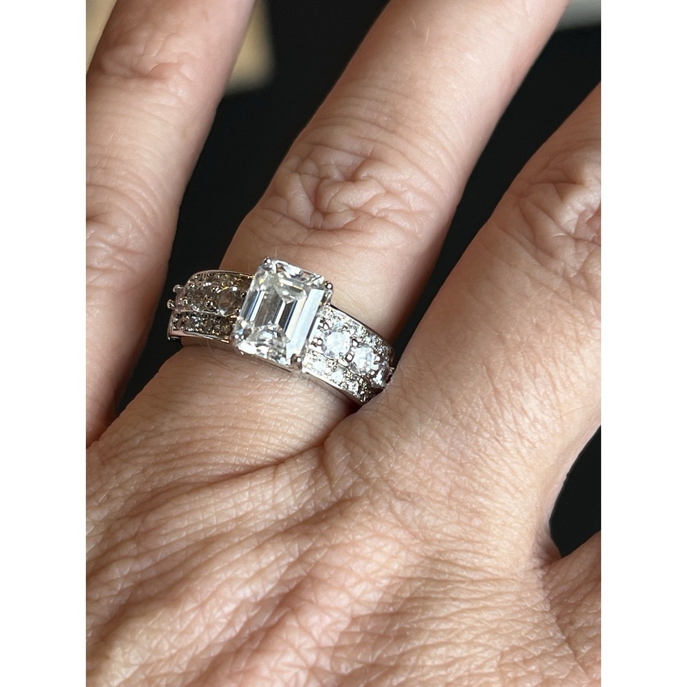 GRA Certified 3 Ct. Moissanite‎ Ring Size 7 New